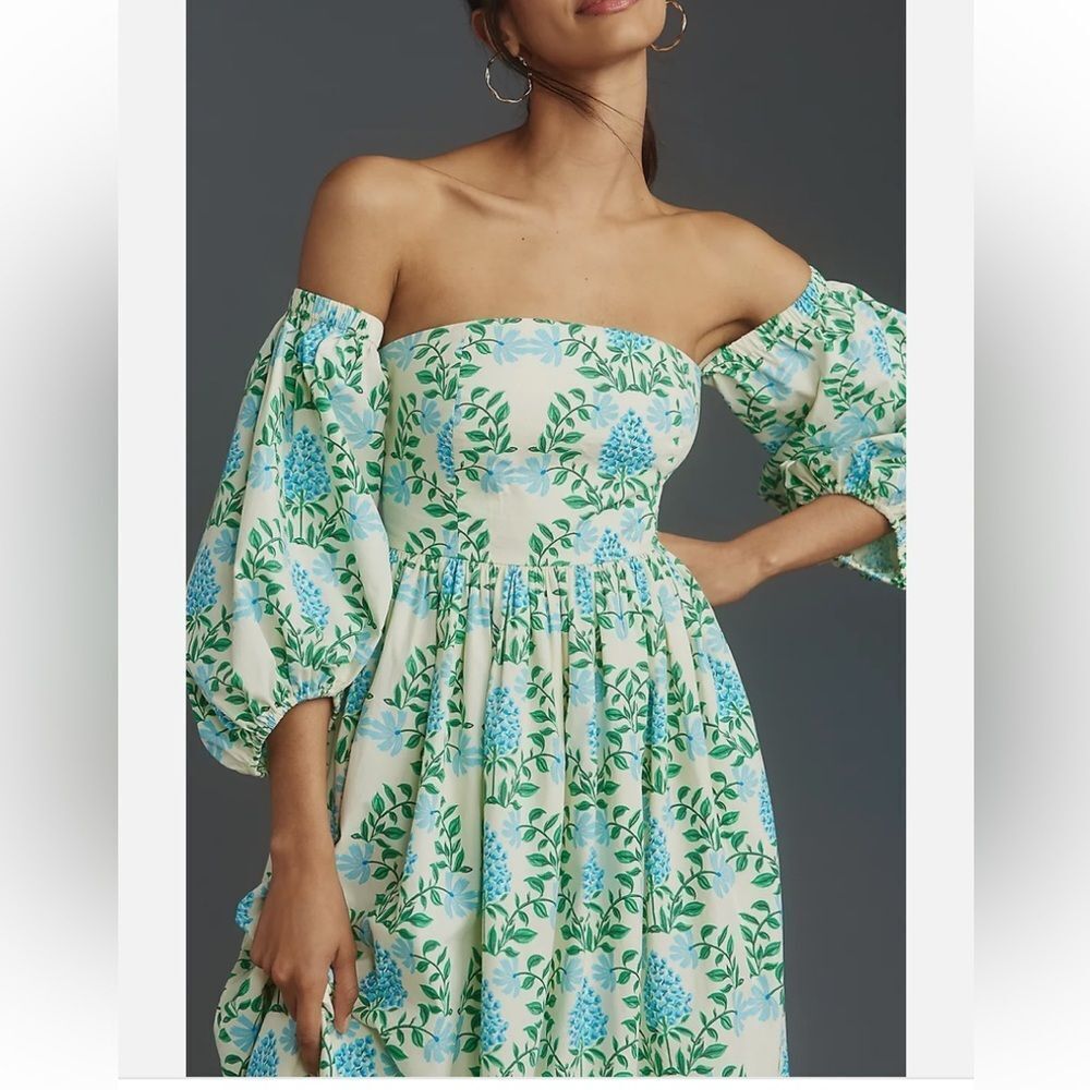 Anthropologie Let Me Be Long-Sleeve Printed Midi Dress - Picture 4 of 7